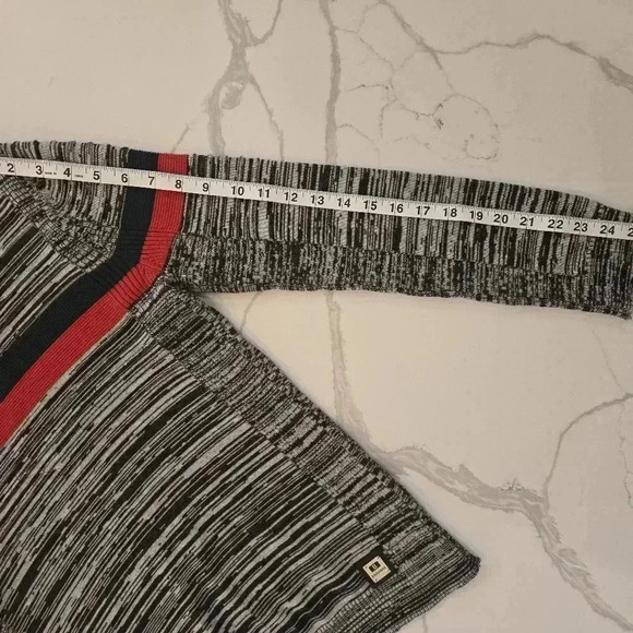 Barabas Mens Turtleneck Stand Up Collar Striped Knit Sweater Gray Size Large - Picture 11 of 13